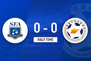 半场-山东U20队占优杜月徵造险 山东队暂0-0上海U20队